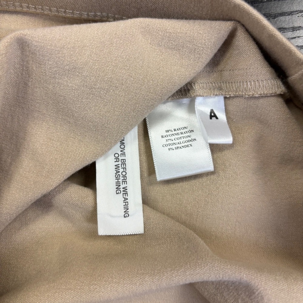 Ann Taylor Womens XS Tan Khaki Pull On Flare Leg Stretch Knit Pants CasualOffice - Picture 7 of 8